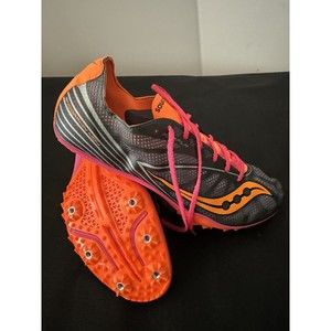 Saucony Endorphin MD4 Track Spike Shoe Orange Silver Pink Women’s 11 M US